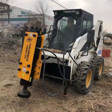 hydraulic post driver for skid steer